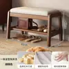 Banqueta para Cambiar Zapatos para Entrada de Casa, Gabinete para Zapatos Integrado y Banco Asiento, Banco Acolchado Suave para Recibidor, Zapatero con Asiento