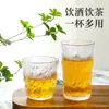 Taza Glaciar Creativa Venta al por Mayor Estilo Nuevo Chino Estilo Ins Regalo de Alto Valor Taza para Bebidas Taza de Té Vaso de Vidrio con Borde Dorado