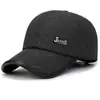 Gorra de béisbol de lana para hombres de mediana edad y ancianos, gorro cálido de otoño e invierno para papá y abuelo, con forro polar, gorra de pico engrosada y protectora para los oídos