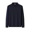 [10A Antibacteriano] Camisa polo de manga larga para hombre, top de negocios casual, nueva colección otoño 2026, camiseta con cuello de infrarrojo lejano