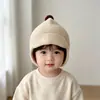 Gorro de invierno para niños, gorro de punto moderno de plumón de ganso, engrosado y cálido, gorrito de bebé, diseño 3D de ganso