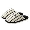 Pantuflas de Algodón para el Hogar para Mujer Invierno Rayadas Felpa Cálidas para Hombre Invierno Interiores del Hogar Pantuflas Peludas para Hombre Invierno Venta al por Mayor