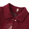 Estilo Novo Primavera e Outono Roupas para Avó de 70 Anos Jaqueta Bordada Retro Solta Comprimento Médio Roupas para Mulheres de Meia-Idade Top Estilo Chinês