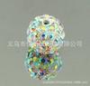 10/12 MM argila bola de diamante cheio de diamante de alta qualidade Shambhala cerâmica macia reta vazia solta pulseira de contas colar frisado bola de diamante