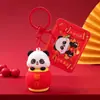Llavero con forma de panda con forma de linterna de Año Nuevo de dibujos animados para pareja, bonito colgante de panda, bolso, accesorios, pequeño regalo al por mayor