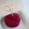 Colgante de bola de pelo de imitación de conejo rex de 8 cm, llavero de bola de pelo, colgante para ropa, equipaje, coche, accesorios de joyería DIY