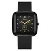 Reloj Cuadrado de Moda Otoño e Invierno Nicho Estudiante Correa de Silicona Simple Estilo Coreano Reloj para Mujer Reloj de Cuarzo Mujer Negro