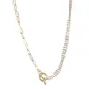 Melhor Venda da Amazon Corrente Exagerada com Fivela de Ouro Design Strass Zircônia Colar Personalizado Moda Criativa Gargantilha de Emenda