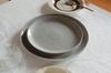 Colección Time Patrón de Tela Gris Claro Platos Grandes y Pequeños Plato de Cerámica para Ensalada Plato de Postre Plato Grande para Filete Plato para Brunch