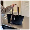Bolsa Tote Feminina Estilo Coreano Fashionável Outono 2026, Bolsa de Mão Simples para Estudantes de Grande Capacidade, Bolsa de Ombro para o Trabalho para Mulheres