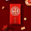 Envelopes Vermelhos Universais com Estampagem Dourada, Espessos, para Boa Sorte e Prosperidade, Envelopes Vermelhos de Tamanho Médio para Presentear, Atacado da Fábrica de Envelopes Vermelhos