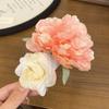 Pinza de Pato Flor de Rosa Simulada, Pinza para el Cabello Atmosférica de Primavera y Verano, Pinza Dulce para Recoger la Mitad del Cabello, Diadema en la Parte Posterior de la Cabeza