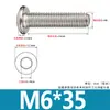 Tornillos de Acero Inoxidable 304 Biselados de Cabeza Hexagonal con Vaso Pernos Cabeza Plana Redonda Borde Biselado Accesorios para Muebles Tornillos M3M4M6