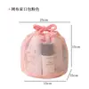 Bolsa de Tocador Portátil de Malla Drenable con Cierre de Cordón, Bolsa de Almacenamiento de Gran Capacidad para Cosméticos de Dormitorio Estudiantil