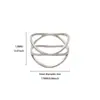Anillo de Corazón con Moño Hueco de Moda, Chapado en Oro Real de 18K, Anillo de Acero Inoxidable, Joyería de Mano a Juego para Parejas