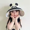 Nuevo sombrero infantil de ala ancha para verano, lindo protector UV para niñas, sombrero de sol plegable con parte superior abierta para niños pequeños