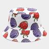 Sombrero de Sol de Doble Cara con Nuevo Patrón de Frutas Europeo y Americano Primavera y Verano Ocio al Aire Libre Sombrero de Cubo de Moda para Parejas Sombrero de Pescador