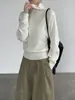 Suéter de punto Taocuan Hepburn de cuello alto holgado de manga larga, colección otoño 2026, manga murciélago para mujer, top casual estilo francés, YL522