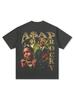 Hip hop rap transfronterizo A USD AP Rocky camiseta de manga corta estampada retro americana vintage Rapper wear marea