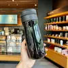 Comercio exterior, nueva taza de café de doble capa de acero inoxidable, marca creativa, taza de oficina, taza térmica portátil para automóvil, venta al por mayor
