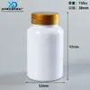 Fabricante Botella de Plástico 200cc Botella de Boca Ancha PET Sellada Botella de Embalaje para Líquidos Sólidos Polvo Sub-Embalaje Botella para Tabletas Cápsulas