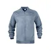 Chaqueta de Suede con Cremallera para Hombre Temu Transfronteriza Europea y Americana, Patchwork de Color Sólido Cuello Alto, Sencilla de Color Sólido Ajustada
