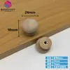 Estilo europeo mango de madera maciza cuenta de clavo cabeza redonda de hongo agujero autorroscante cajón mango de madera tapa de olla mango de madera de un solo agujero