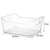 Caja de Almacenamiento de Cocina Transparente de PET con Asa Caja de Acabado para Refrigerador Caja de Almacenamiento para Ropa Interior de Dormitorio Cesta de Almacenamiento para Escritorio
