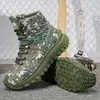 Novas botas Martin camufladas masculinas de outono para tamanhos grandes, botas masculinas estilosas para atividades ao ar livre, sapatos de cano alto para caminhada e trekking para homens