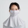 Mascarilla de protección solar con velo UV para mujer, transpirable, de seda helada, para exteriores, para verano