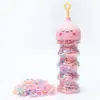 Novos Elásticos Coloridos Espessos Laços de Cabelo Simples de Verão para Meninas Elásticos de Alta Elasticidade Laços de Cabelo Infantis Acessórios de Cabelo