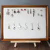 Prateleira de Madeira Maciça para Exibição de Joias Porta-Retrato Rack de Parede para Armazenamento de Brincos Rack de Colares e Brincos para Casa Suportes para Brincos