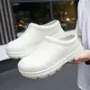 Zapatos de chef de suela gruesa de EVA transfronterizos para hombre, impermeables, antideslizantes, sin cordones y de punta cerrada para uso en casa, oficina y trabajo