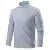 Nueva Camisa de Manga Larga con Cuello Alto para Hombre para Exteriores Otoño 2026, Camiseta Deportiva Casual de Manga Larga con Media Cremallera, Sudadera para Pareja