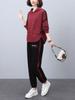 Traje Sudadera con Capucha Mujer 2024 Nuevas Explosiones Primavera y Otoño Talla Grande Holgado Madura Madre Deportiva Ocio Conjunto de Dos Piezas