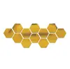 Pegatinas de pared acrílicas de protección ambiental, pegatinas de espejo decorativas tridimensionales 3D, explosiones transfronterizas, pegatinas de pared de espejo hexagonales irregulares