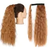 Peluca de Cola de Caballo Sintética Personalizada para Amazon, Estilo Europeo y Americano Fibra Sintética Cabello Largo Naturalmente Rizado Cola de Caballo Sintética
