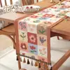 Camino de Mesa Retro Estilo Americano Tela Cubierta para Tocador Vestido Dopamina Mantel Largo para Mesa de Café Gabinete de TV Zapatero Decoración a Prueba de Polvo Venta al por Mayor