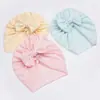 Europa y Estados Unidos transfronterizo nuevo sombrero de bebé con lazo jacquard gorra a rayas transpirable para niños sombrero de bebé