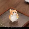 Gato de la Suerte Cerámico Creativo Gato Lindo Portainciensos Soporte para Incienso Sándalo Madera de Agarwood Incienso para el Hogar Interior