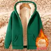 Moletom com capuz forrado de fleece estilo inverno masculino transfronteiriço, nova jaqueta casual da moda tendência, espessada, marca da moda, solta