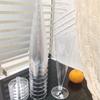 Vaso de Vino Desechable de 4.5 OZ Vidrio Dorado para Champaña Copa de Plástico Vaso para Vino Tinto Vaso Transparente Delgado con Polvo para Bebidas