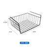 Cesta colgante para gabinete de cocina de hierro forjado Partición de armario de dormitorio Estante de almacenamiento junto a la cama Cesta colgante para escritorio de oficina