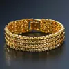 Pulsera de Cobre Puro Chapada en Oro de 18 mm al por Mayor con Cierre Estilo Cadena de Reloj para Hombre Joyería, Popular en Wish y Amazon