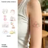 Pegatinas de Tatuaje de Conejo Acuarela Macaron Estilo Suave Lindo Femenino Impermeables Duraderas Pegatinas de Tatuaje de Dibujos Animados