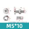 Tornillo y Tuerca Combinación de Dos Piezas para Máquina de Mascarillas y Luminarias, Acero Inoxidable 304 Tornillo y Tuerca