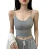Camisola acolchada de 5 cm de grosor con almohadillas extraíbles en el pecho, hermoso diseño en la espalda, adecuada para usar sola o en capas, top para mujer con almohadillas extraíbles en el pecho