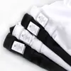 Camiseta 230G peso pesado 7A antibacteriana masculina manga curta 100% algodão gola redonda solta cor sólida base branca feminina meia-manga verão