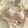 Ropa Interior para Niñas Chaleco Deportivo Estudiante de Desarrollo Sin Aro de Acero Espalda Bonita Tubo Superior Fijo de Una Sola Pieza Tirante Sujetador Delgado