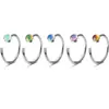Atacado Transfronteiriço de Aço Inoxidável Novo Modelo Filme Glitter Anti-Gotejamento Gradiente Haste Reta/Haste S/Haste L/Piercing Argola de Nariz Stud de Nariz em Forma de C